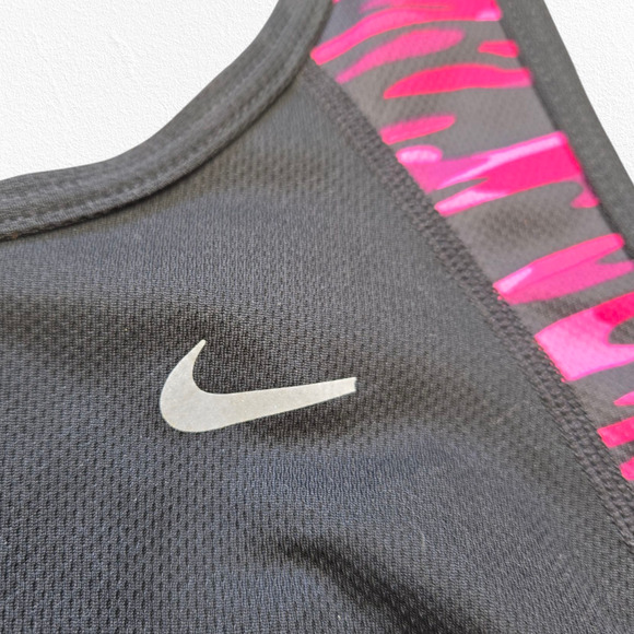 Nike Dri Fit Pink Black Camouflage Racerback Running Camo Tank Top Size Medium - Picture 4 of 9